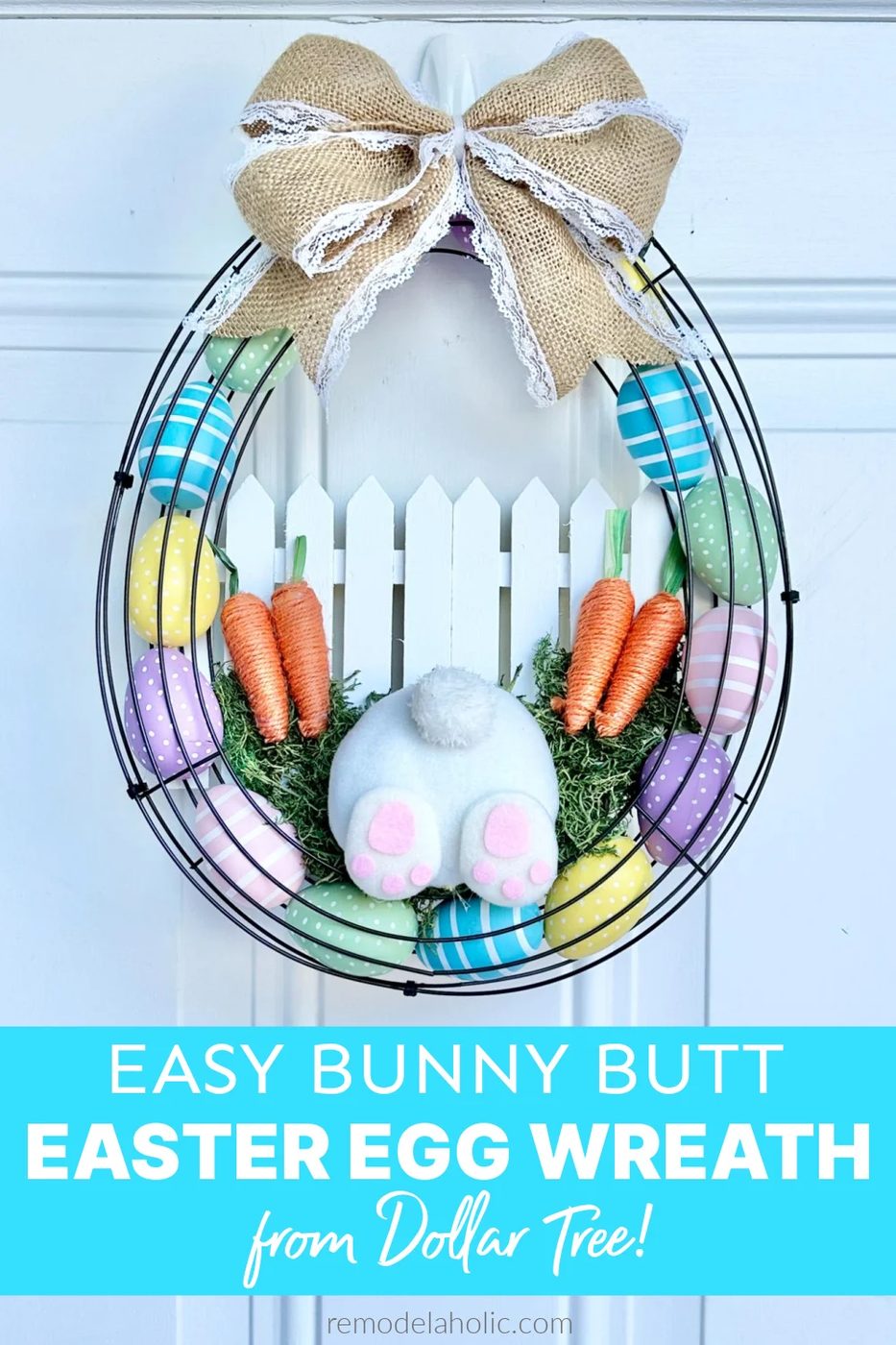 straightforward Bunny Butt Easter Egg Wreath Handmade, Bekob