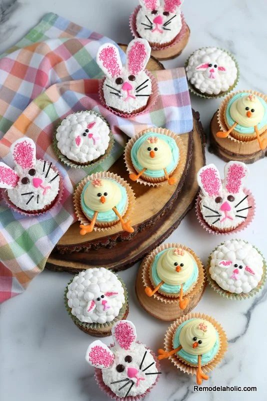 straightforward Handmade Easter Cupcake Decorations