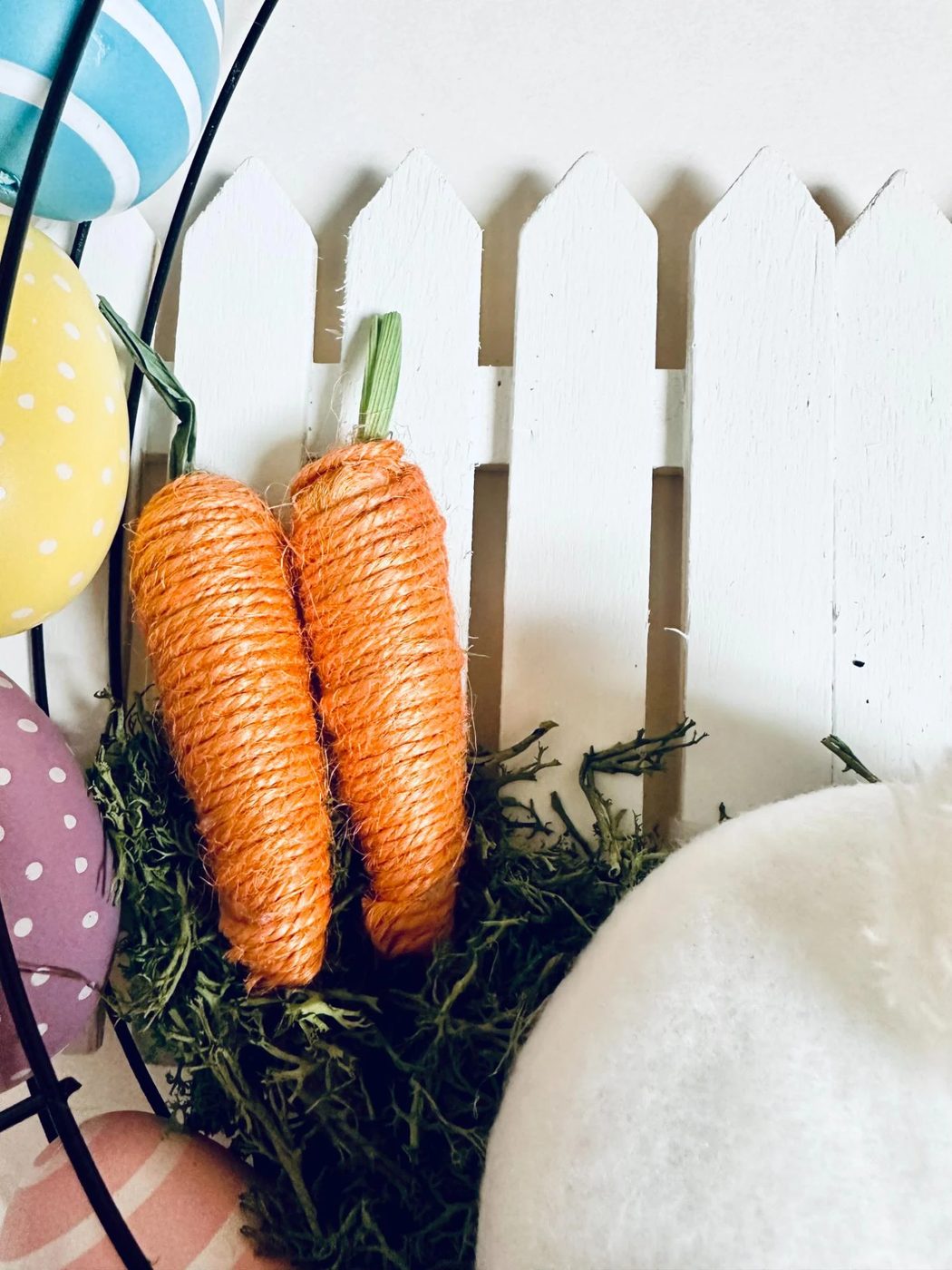 Dollar Tree Easter Egg Wreath Handmade Bunny Butt walkthrough, Bekob (13)