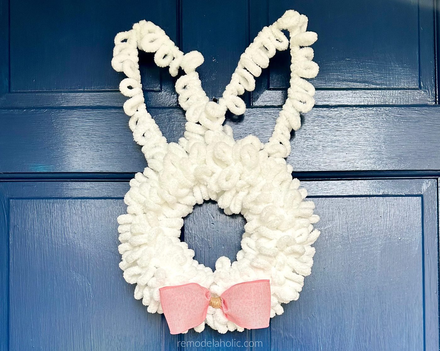 straightforward Handmade Dollar Tree Bunny Wreath walkthrough Made With Yarn In 30 Minutes, Bekob