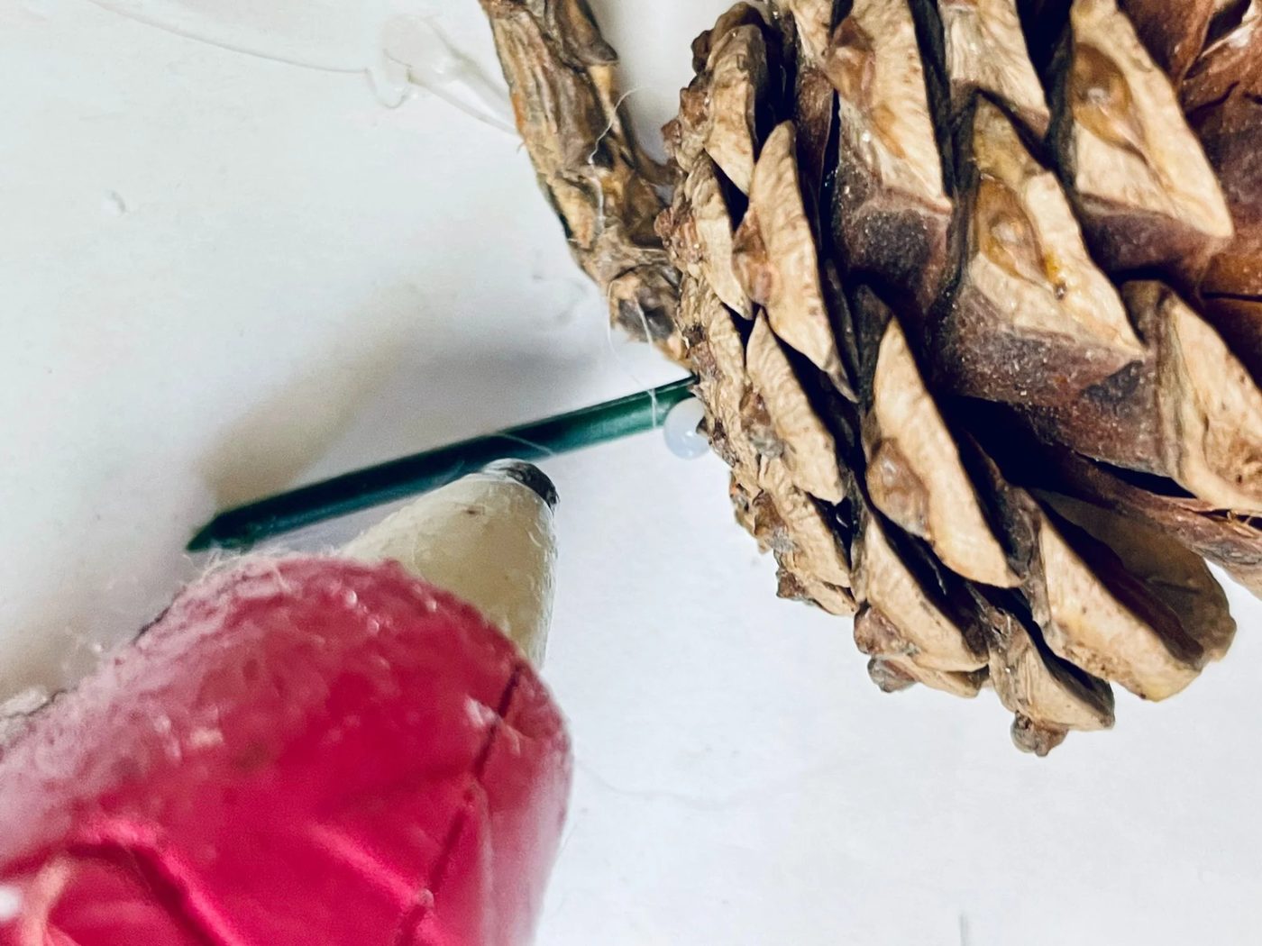 Making A Dollar Tree Christmas Wreath With Pinecones Quick straightforward low-cost, Bekob (6)