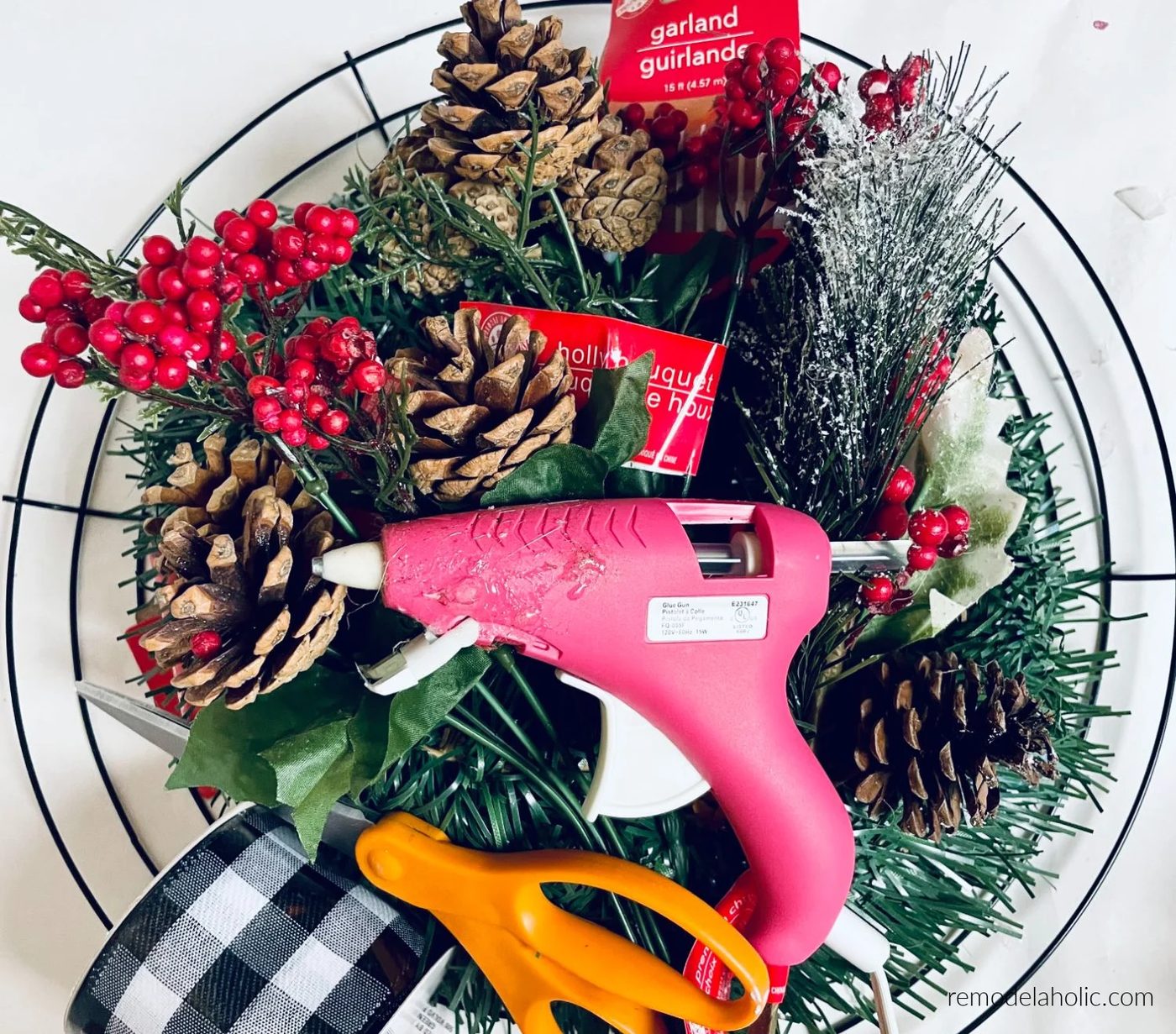 Materials For Making A Dollar Tree Christmas Wreath Quick straightforward low-cost, Bekob
