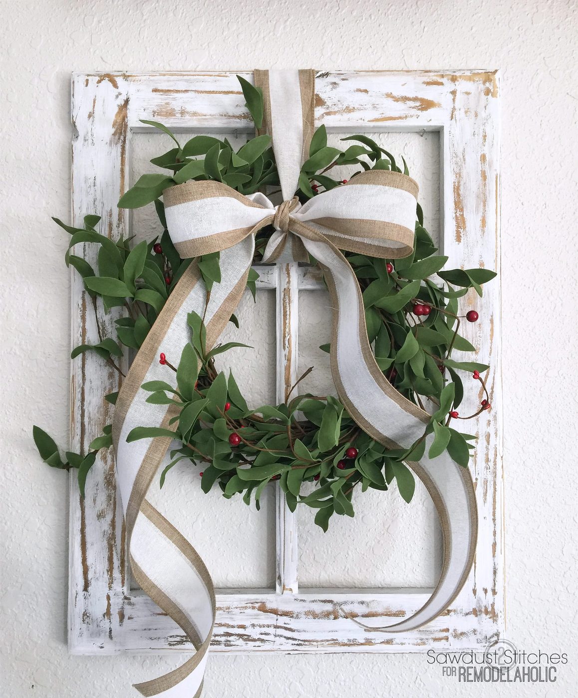 Rustic Window Frame By Sawdust2Stitches For Bekob.com 2