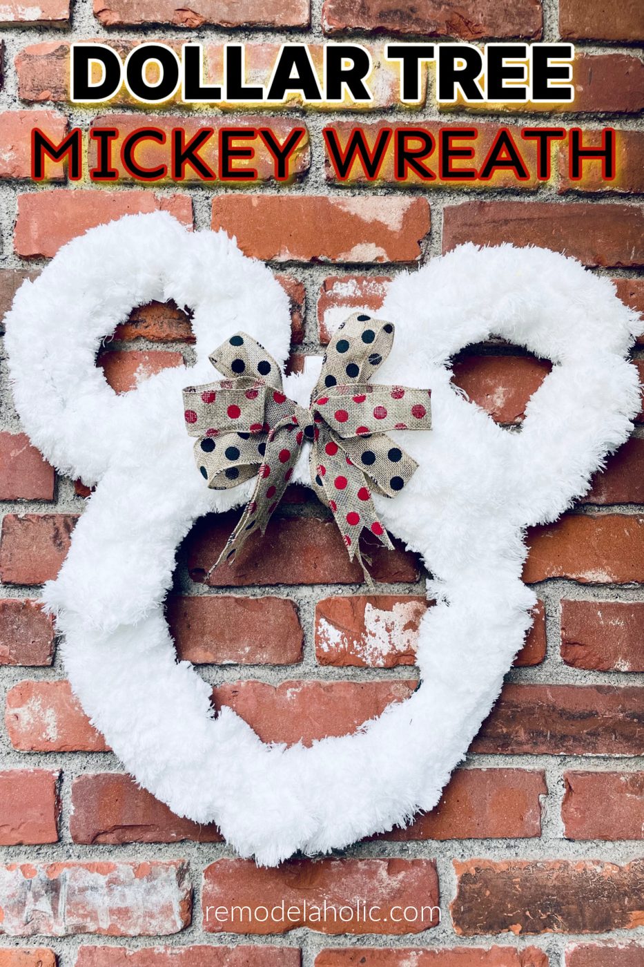 Dollar Tree Handmade Mickey Mouse Wreath For 12 Dollars, Bekob