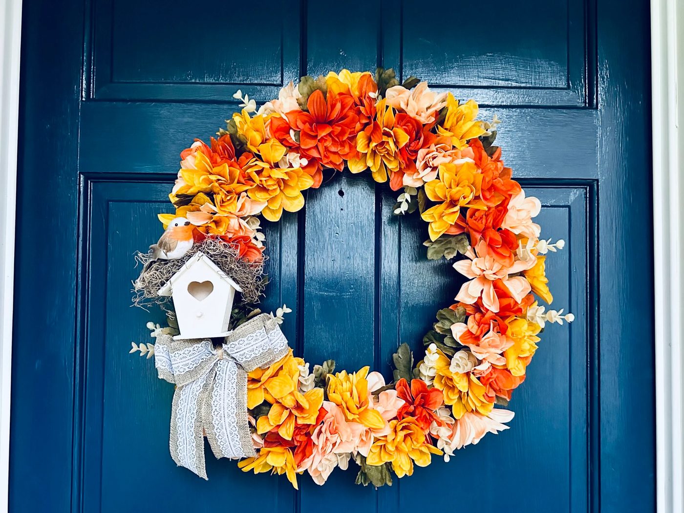 Dollar Tree Fall Wreath Handmade: Creating a Charming Dollar Tree Mum Farmhouse Birdhouse Wreath