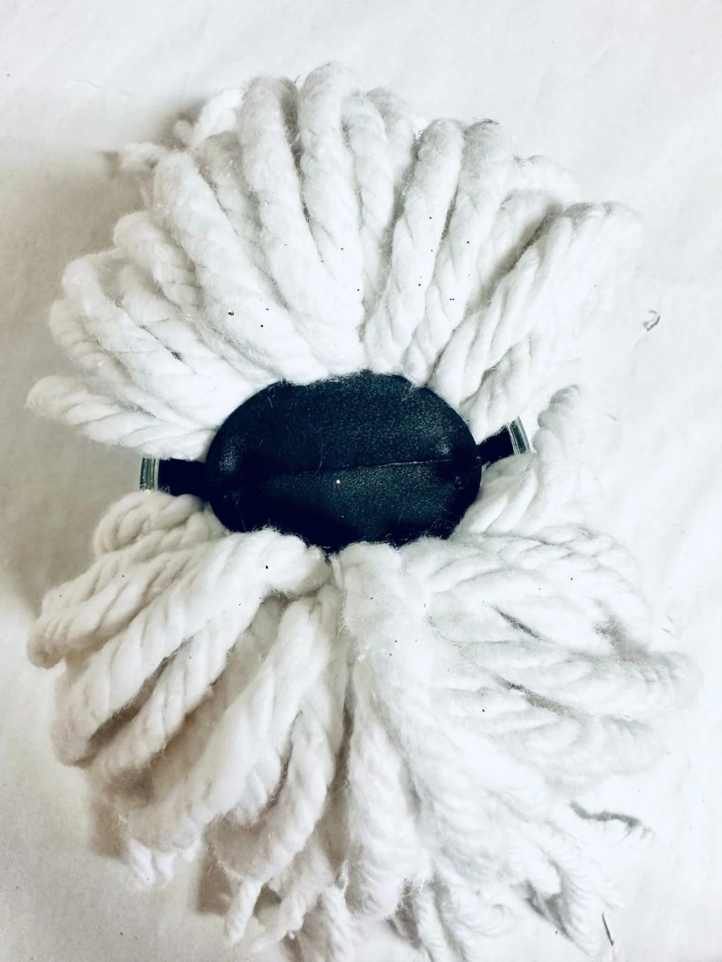 direct Dollar Tree Ghost Mop Handmade walkthrough, Bekob - how to attach the mop to the jar to make a ghost
