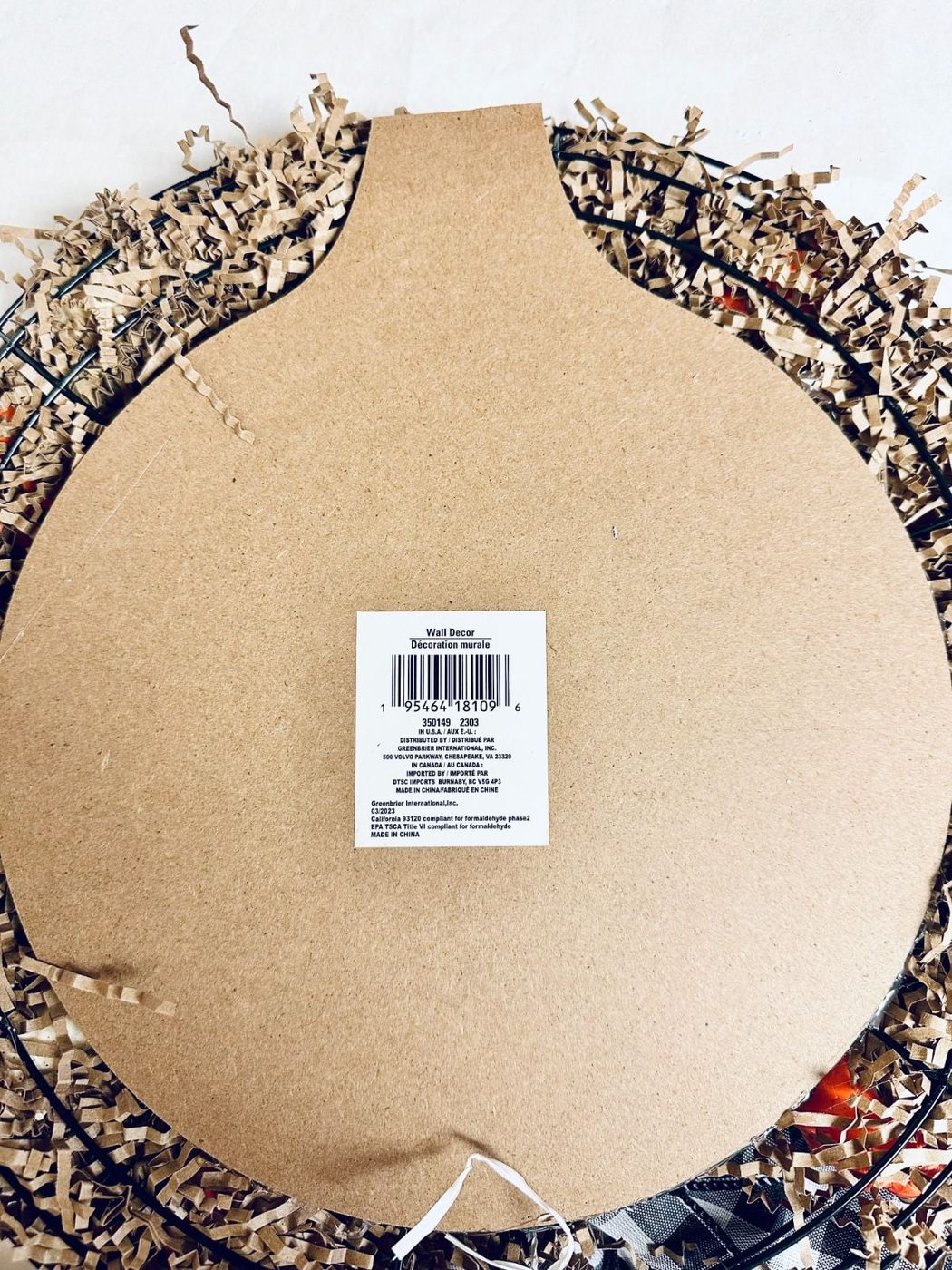 Dollar Tree Pumpkin Patch Wreath Fall Craft With Cutting Board Pumpkin Sign, Bekob (14)