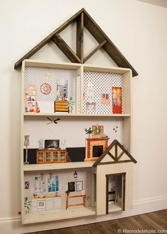 Handmade Dollhouse walkthrough + Ready-to-print Dollhouse Furniture