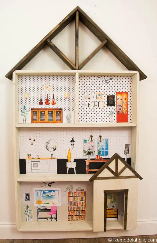 Dollhouse With Building Plan And Free Printables 27