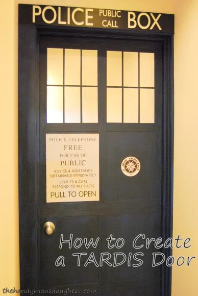 TARDIS police box door Handmade - The Handyman's Daughter