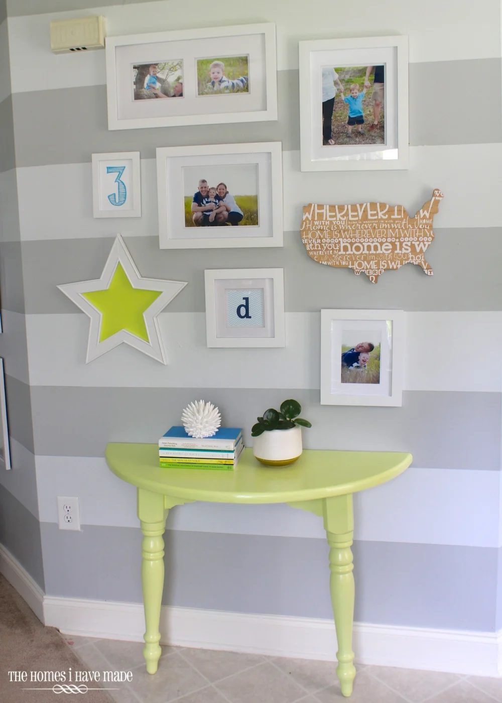 half console table with entryway gallery wall, The Homes I Have Made via Bekob