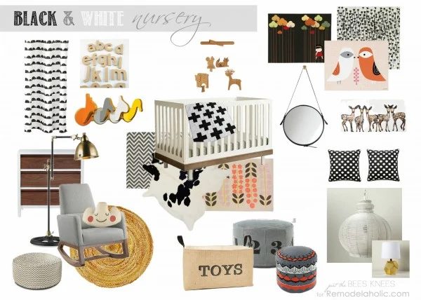 black and white nursery