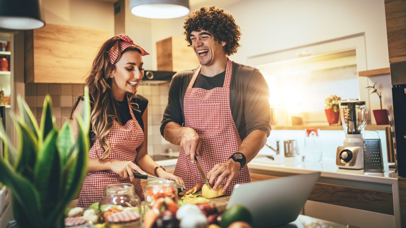 Cute Couple Kitchen
