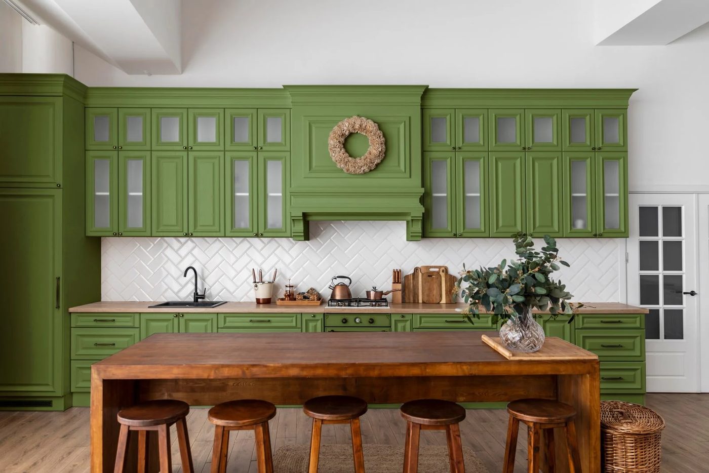 Green Kitchen Cabinet
