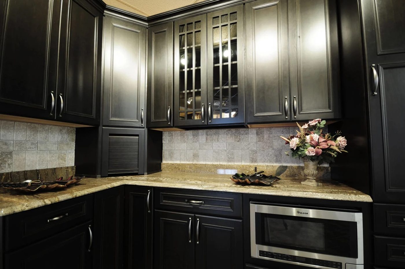 Black Kitchen Storage