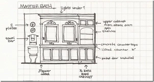 Bathroom elevation sketch2