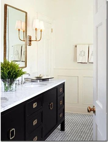 double vanity painted black