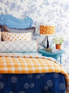 pattern mixing in kids rooms via Bekob.com