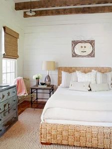 neutral rustic bedroom