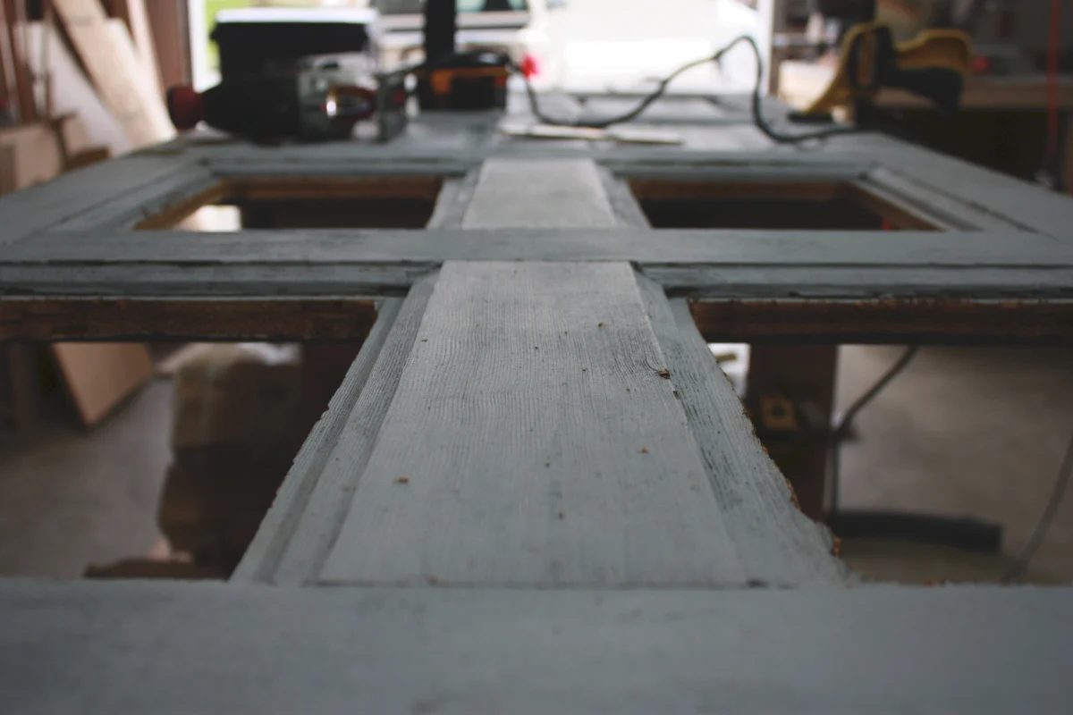 Handmade Dutch door remodel, swapping wood panels for glass by Its the Little Things featured on @Bekob