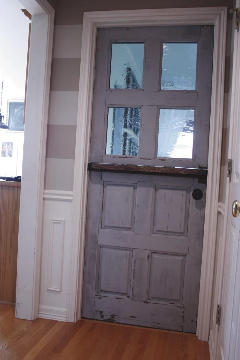 Handmade Dutch Door with glass panels walkthrough by Its the Little Things featured on @Bekob