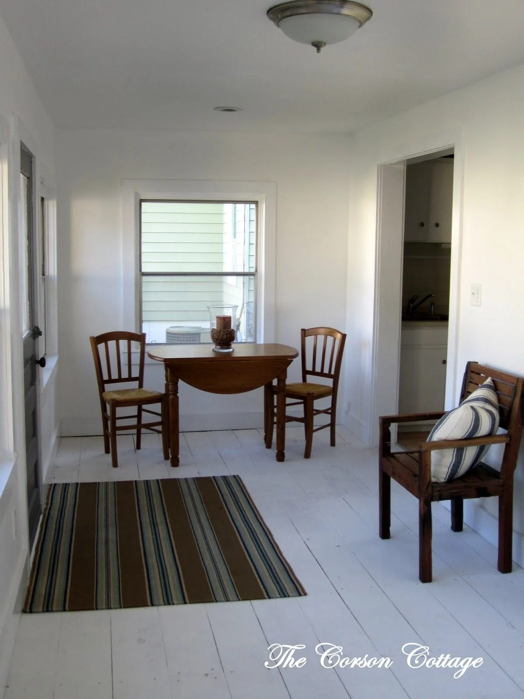 whitewashed plywood floor Handmade, The Corson Cottage