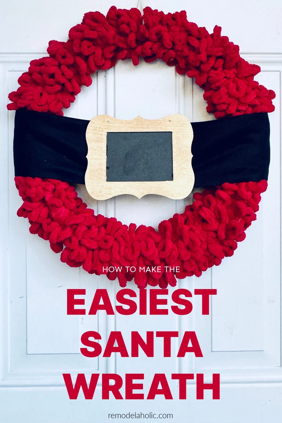 How To Make The Easiest Handmade Santa Wreath Dollar Tree Materials, Bekob