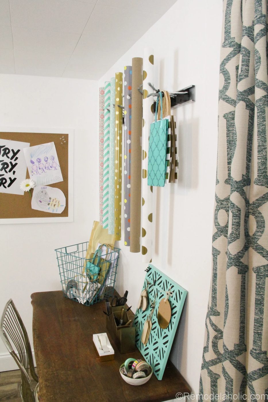 clearly straightforward Handmade Wrapping Paper Center -- 5 minutes and $20 or less!