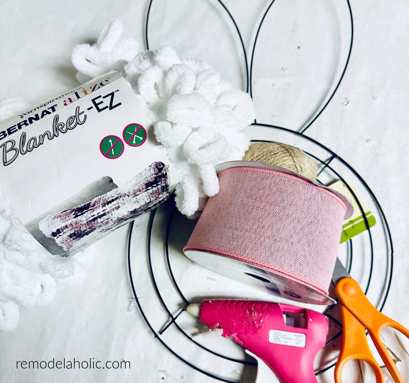 Handmade Dollar Tree Bunny Wreath Supplies, Bekob