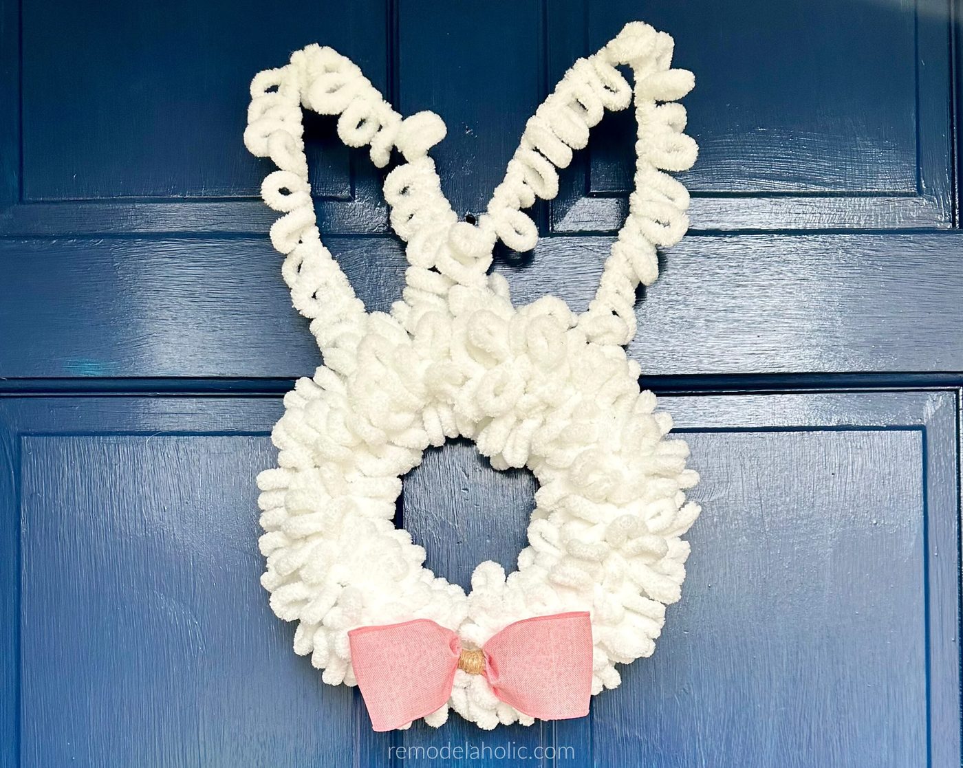 straightforward 30-Minute Handmade Dollar Tree Bunny Wreath for Easter