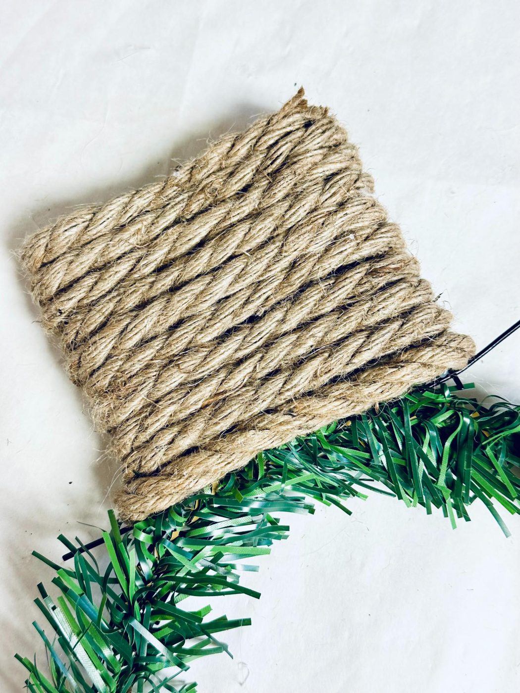 Handmade Dollar Tree Snowman Wreath Rustic Rope, Bekob (13)