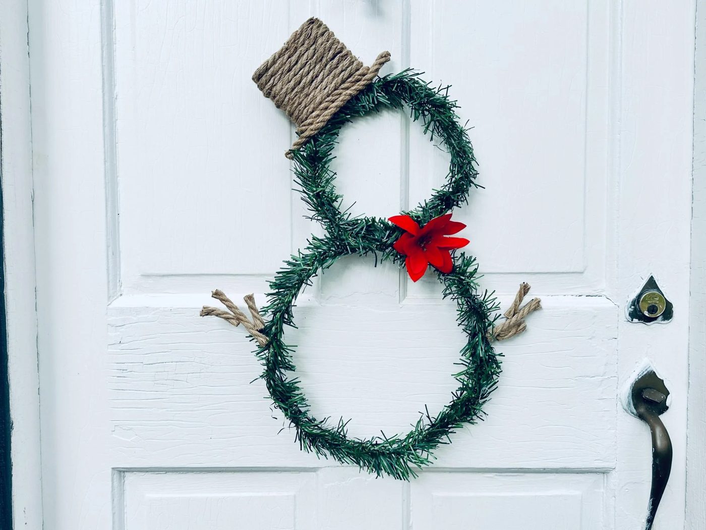 Handmade Dollar Tree Snowman Wreath Rustic Rope, Bekob (27)