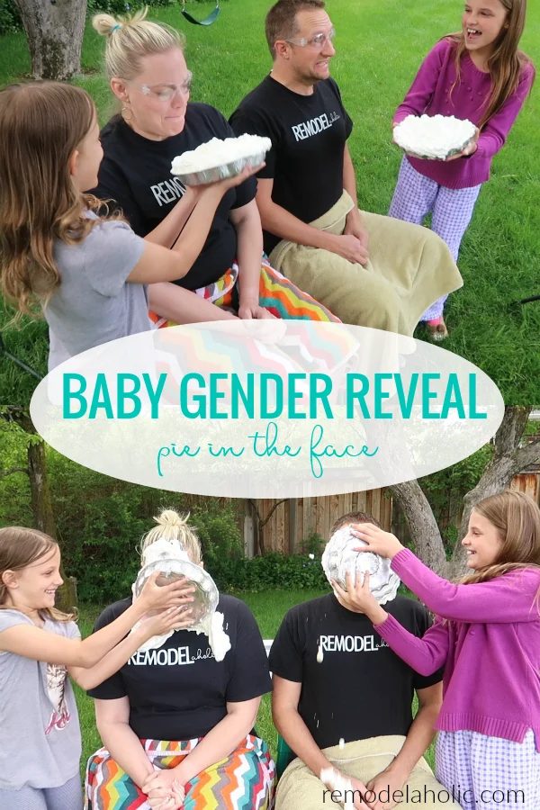 straightforward Baby Gender Reveal option For Siblings, Colored Pink Or Blue Pie In The Face #Bekob