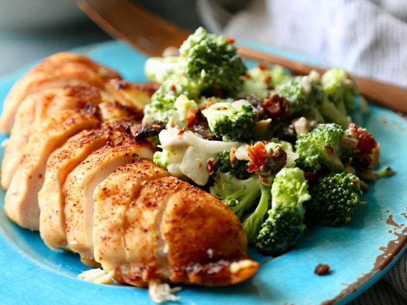 straightforward Bacon Broccoli Salad