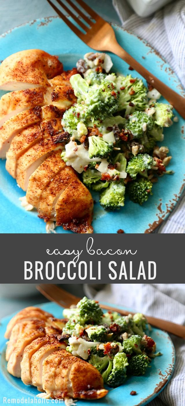 direct side dish recipe! well fitted for potlucks and dinners. straightforward Bacon Broccoli Salad Recipe via Bekob.com