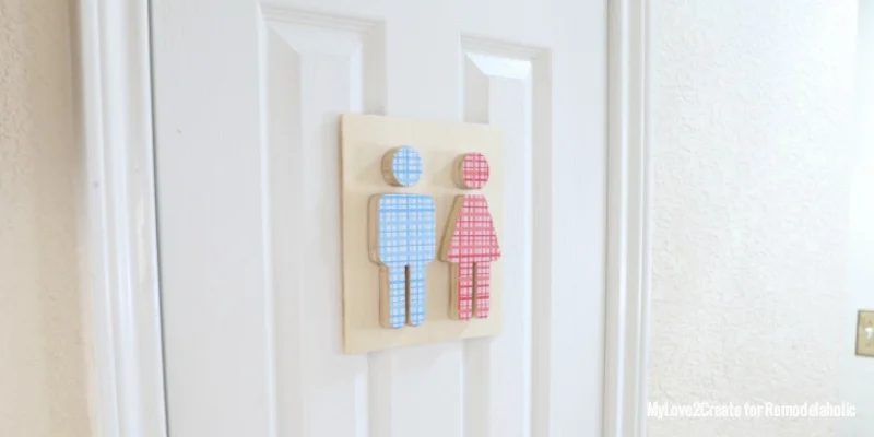 straightforward Boy and Girl Restroom Cutout Signs