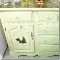 birds rose buffet-dresser