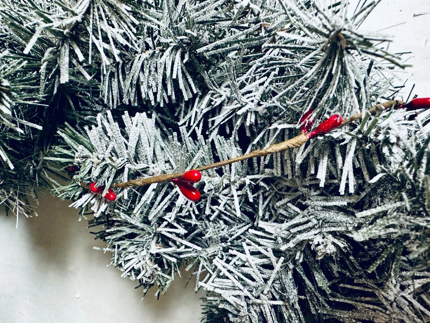 straightforward Cardinal Winter Wreath Handmade Flocked Christmas Wreath With Dollar Tree Red Berries Garland, Bekob