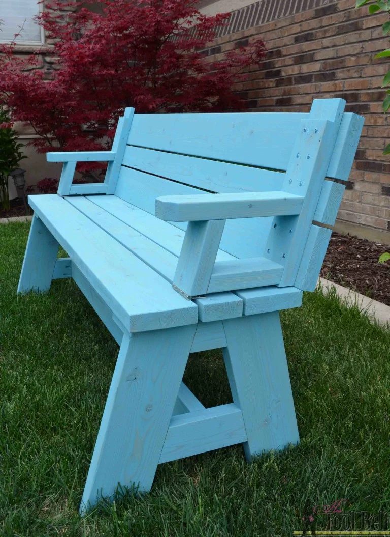Convertabile Picnic Table Bench Her Tool Belt