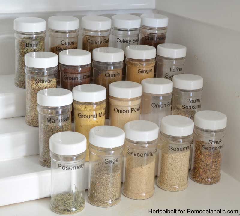 3 Tier Spice Rack With Labeled Spices, a 2x4 wood project on Bekob