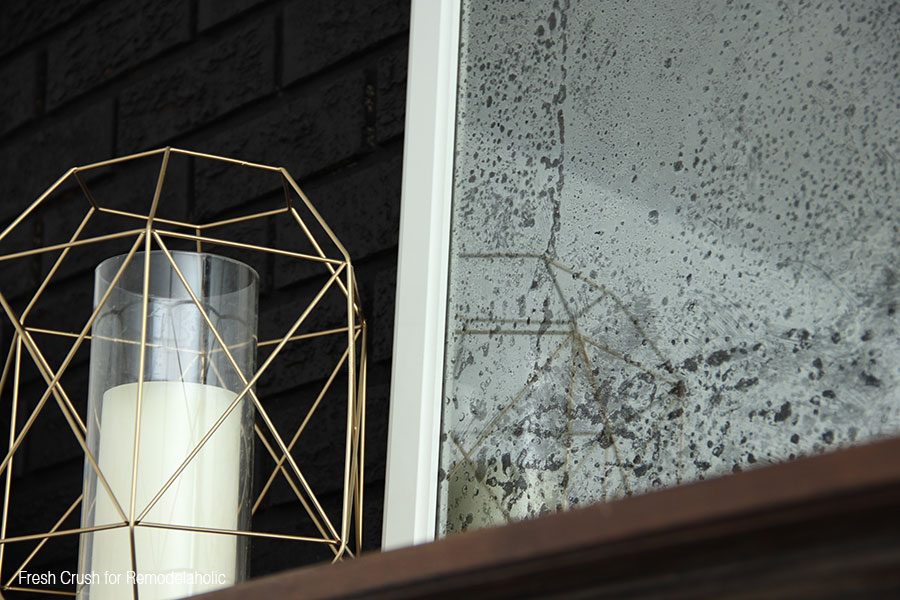 Diy Antique Mirror Black Brick Detail2