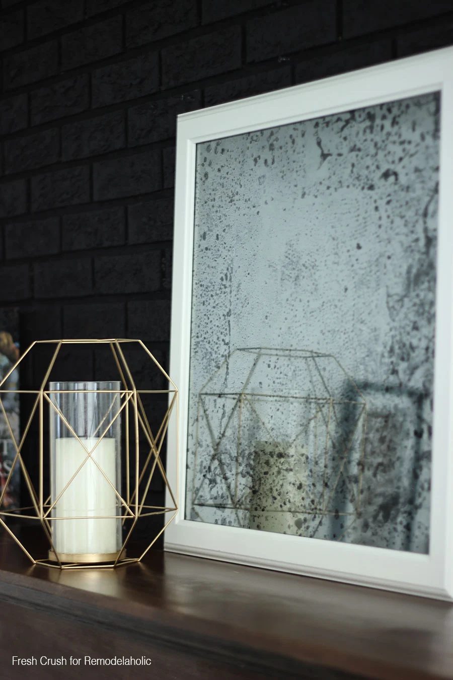 Diy Antique Mirror Black Brick2