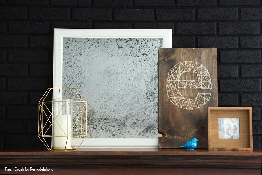 Diy Antique Mirror Black Brick3