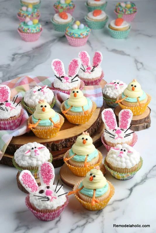 straightforward Handmade Easter Cupcake Decorations