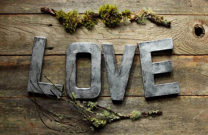 straightforward Handmade Faux Zinc Letters in Just 2 Steps