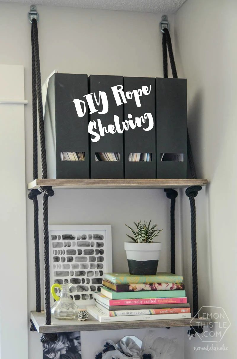 Add straightforward and inexpensive storage anywhere you need it with this direct Handmade rope shelving. Just drill, knot, and hang!