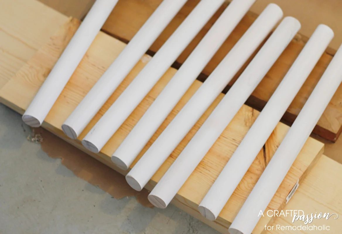 Step by step walkthrough for boxy modern side table with angled legs by A Crafted Passion featured on @Bekob