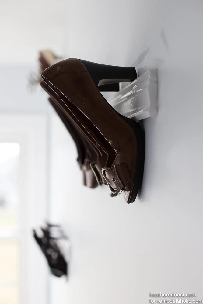 straightforward Handmade Molding Shoe Storage for High Heeled Shoes