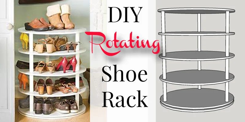 Handmade rotating shoe rack on Bekob.com