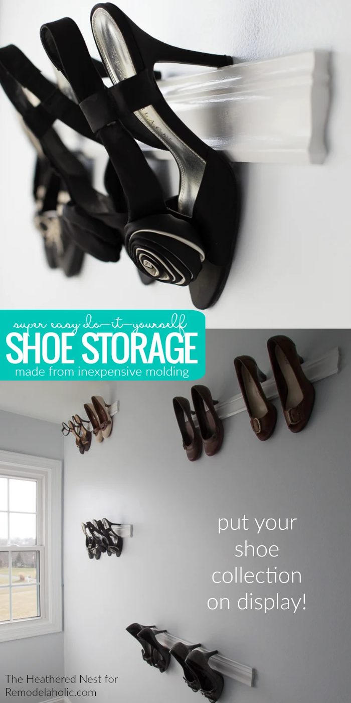 straightforward Diy Molding Shoe Storage For High Heeled Shoes @Bekob